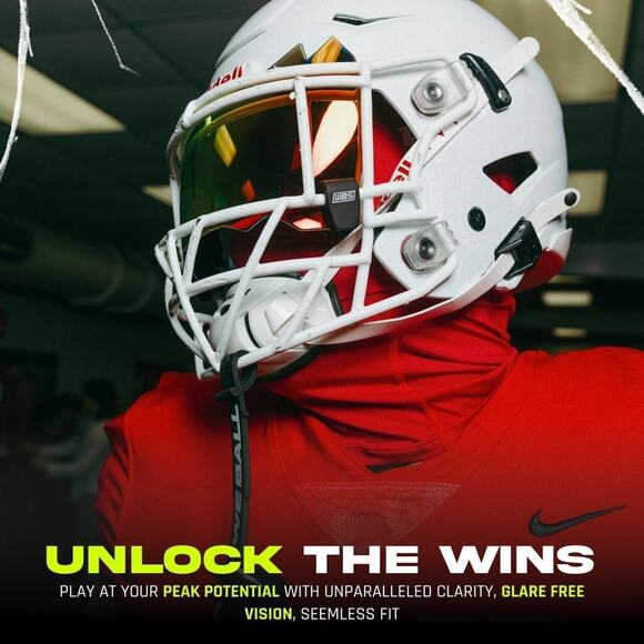 We Ball Sports Football Visor 3.0, Fits Adult & Youth Football Helmets - Picture 4 of 6